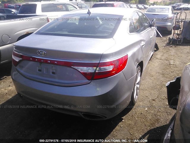 KMHFG4JGXDA231458 - 2013 HYUNDAI AZERA GRAY photo 4