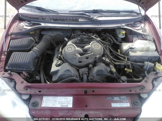 2B3HD46R01H632953 - 2001 DODGE INTREPID SE RED photo 10