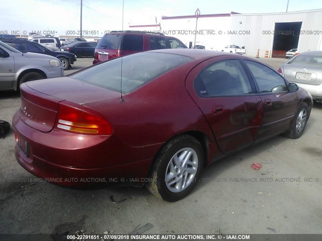 2B3HD46R01H632953 - 2001 DODGE INTREPID SE RED photo 4