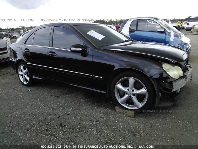 WDBRF52HX6A915297 - 2006 MERCEDES-BENZ C GENERATION 2006 230 BLACK photo 1