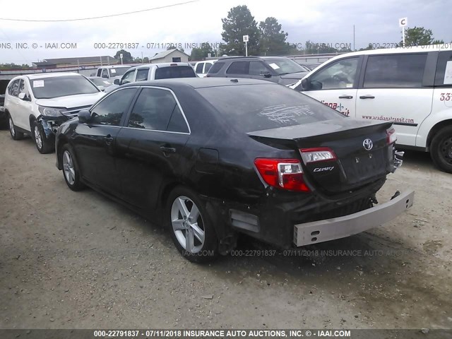 4T1BF1FK0CU535277 - 2012 TOYOTA CAMRY SE/LE/XLE BLACK photo 3