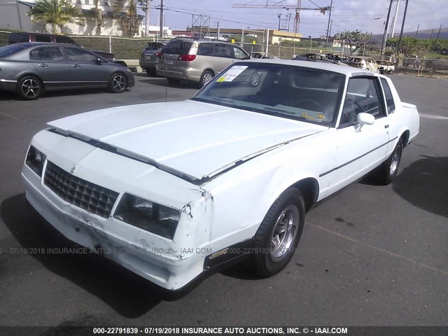 1G1AZ37G5ER119110 - 1984 CHEVROLET MONTE CARLO  WHITE photo 2