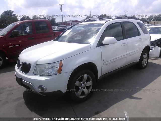 2CKDL63F366054767 - 2006 PONTIAC TORRENT WHITE photo 2