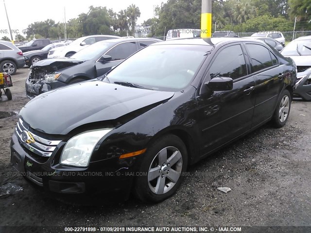 3FAHP07Z48R249227 - 2008 FORD FUSION SE BLACK photo 2