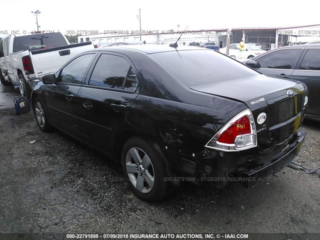 3FAHP07Z48R249227 - 2008 FORD FUSION SE BLACK photo 3