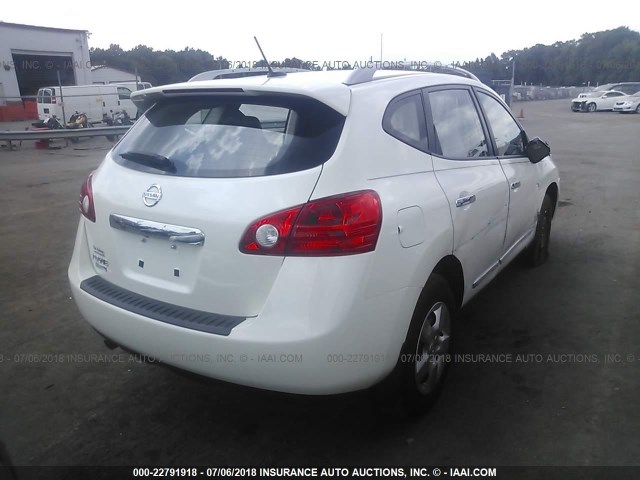 JN8AS5MT2FW666710 - 2015 NISSAN ROGUE SELECT S WHITE photo 4