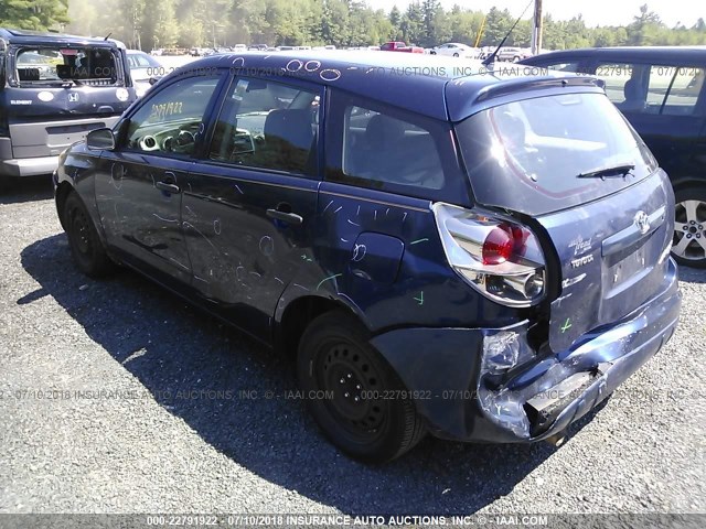 2T1KR32E18C691324 - 2008 TOYOTA COROLLA MATRIX XR BLUE photo 3