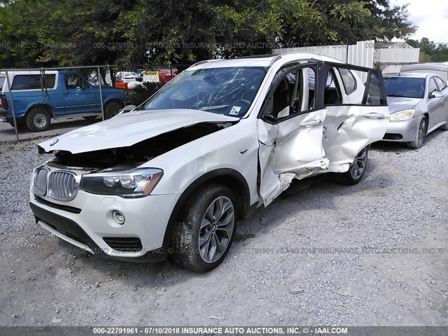 5UXWX9C57G0D75140 - 2016 BMW X3 XDRIVE28I WHITE photo 2