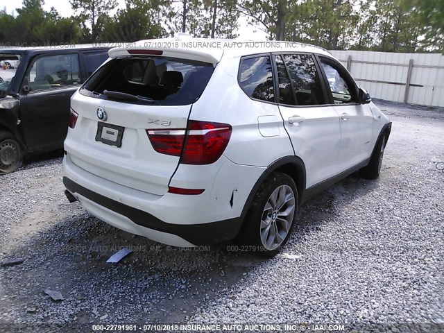 5UXWX9C57G0D75140 - 2016 BMW X3 XDRIVE28I WHITE photo 4