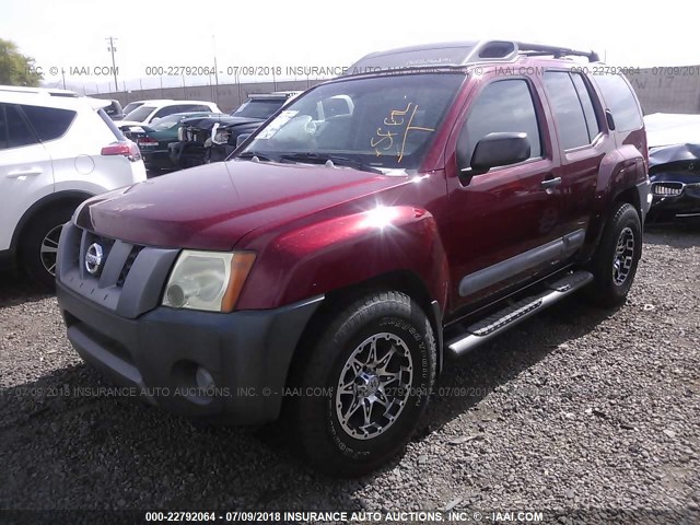 5N1AN08U26C543432 - 2006 NISSAN XTERRA OFF ROAD/S/SE RED photo 2