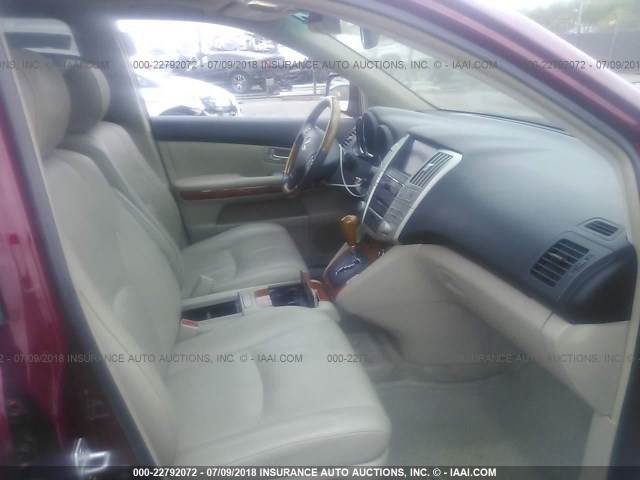 JTJHW31U282046978 - 2008 LEXUS RX 400H RED photo 5