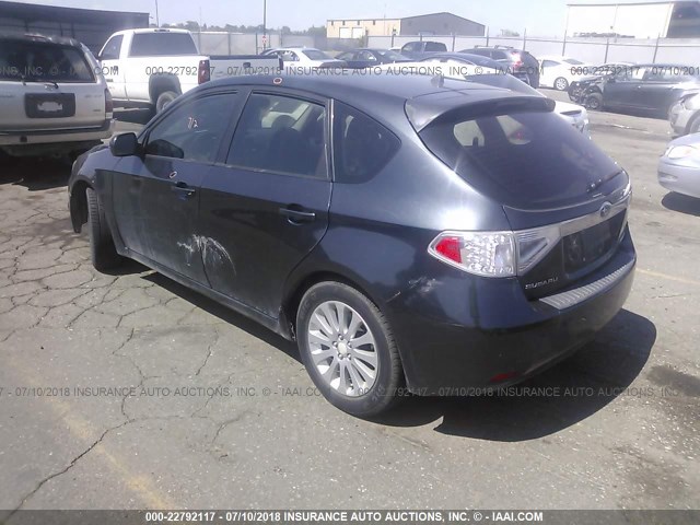 JF1GH61628G808582 - 2008 SUBARU IMPREZA 2.5I GRAY photo 3