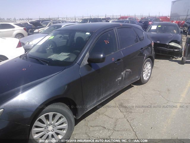 JF1GH61628G808582 - 2008 SUBARU IMPREZA 2.5I GRAY photo 6