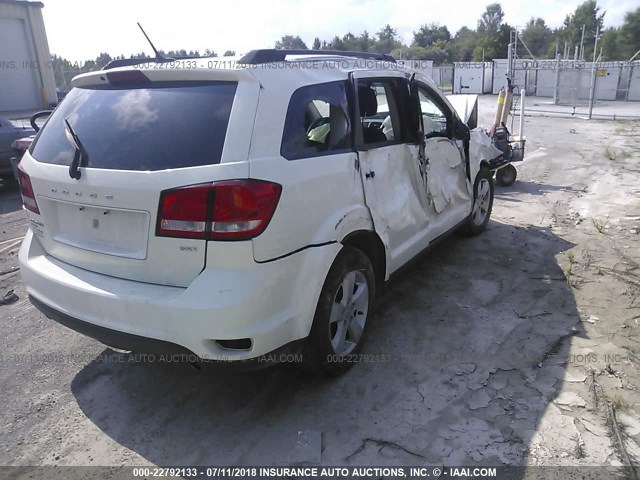 3C4PDDBG6CT336425 - 2012 DODGE JOURNEY SXT WHITE photo 4