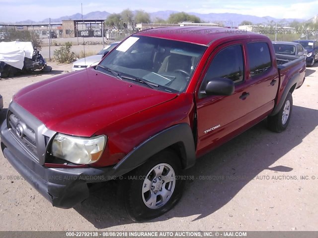 3TMJU62N39M080845 - 2009 TOYOTA TACOMA DOUBLE CAB PRERUNNER RED photo 2
