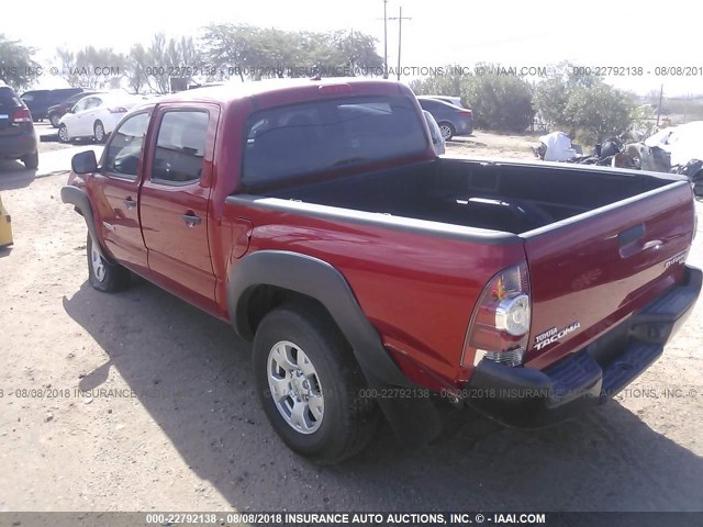 3TMJU62N39M080845 - 2009 TOYOTA TACOMA DOUBLE CAB PRERUNNER RED photo 3