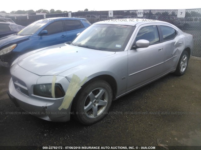 2B3CA3CV9AH228127 - 2010 DODGE CHARGER SXT SILVER photo 2