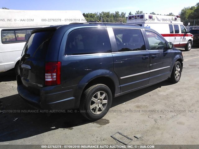 2A8HR54X59R640293 - 2009 CHRYSLER TOWN & COUNTRY TOURING BLUE photo 4