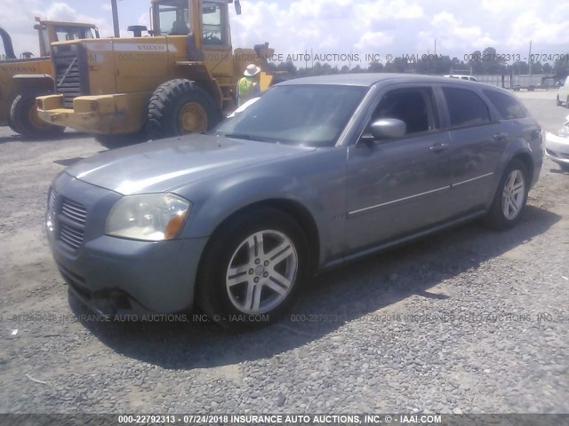 2D8GV57286H387259 - 2006 DODGE MAGNUM R/T BLUE photo 2