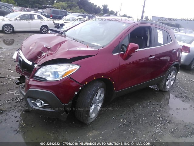 KL4CJFSBXGB696502 - 2016 BUICK ENCORE CONVENIENCE Қызыл фото 2