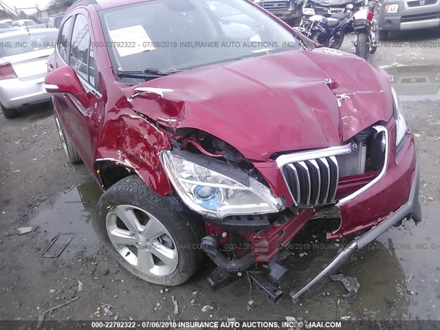 KL4CJFSBXGB696502 - 2016 BUICK ENCORE CONVENIENCE Қызыл фото 6