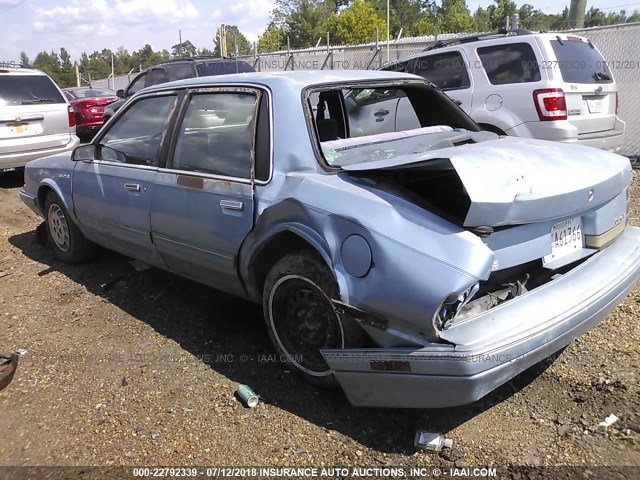 1G3AG54N6P6337783 - 1993 OLDSMOBILE CUTLASS CIERA S BLUE photo 3