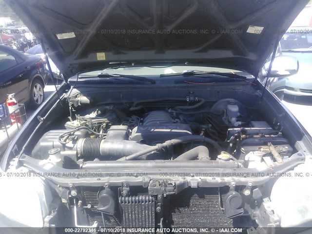 5TBBT44105S464820 - 2005 TOYOTA TUNDRA ACCESS CAB SR5 BROWN photo 10