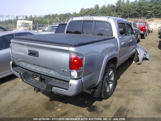 3TMGZ5AN3GM012680 - 2016 TOYOTA TACOMA DOUBLE CAB/LTD SILVER photo 4