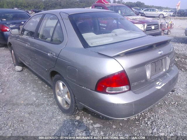 3N1CB51D02L628297 - 2002 NISSAN SENTRA XE/GXE SILVER photo 3