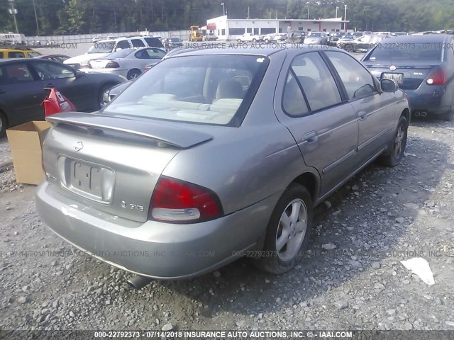 3N1CB51D02L628297 - 2002 NISSAN SENTRA XE/GXE SILVER photo 4