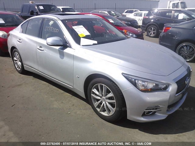 JN1BV7AR7EM692406 - 2014 INFINITI Q50 PREMIUM/SPORT SILVER photo 1