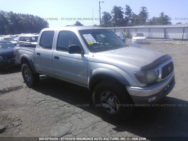 5TEGM92N62Z065972 - 2002 TOYOTA TACOMA DOUBLE CAB PRERUNNER SILVER photo 1