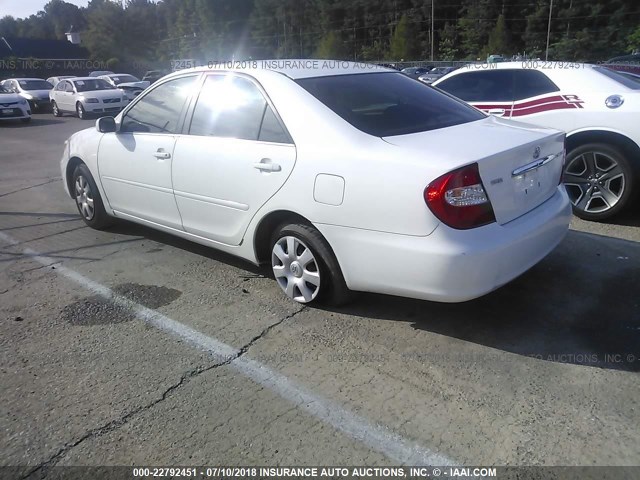4T1BE32K72U006363 - 2002 TOYOTA CAMRY LE/XLE/SE Ağ foto 3