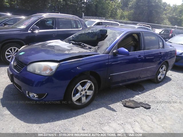 1G1ZU538X6F147886 - 2006 CHEVROLET MALIBU LTZ ლურჯი ფოტო 2