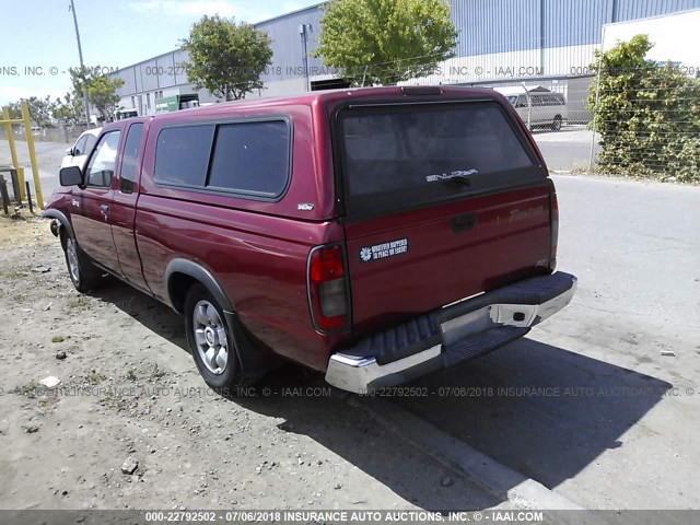 1N6DD26S0YC319383 - 2000 NISSAN FRONTIER KING CAB XE RED photo 3