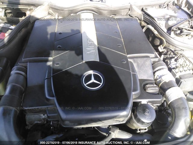 WDBTK75G34T021899 - 2004 MERCEDES-BENZ CLK 500 SILVER photo 10