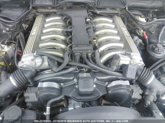 WBAGJ03431DD74607 - 2001 BMW 750 IL BLACK photo 10