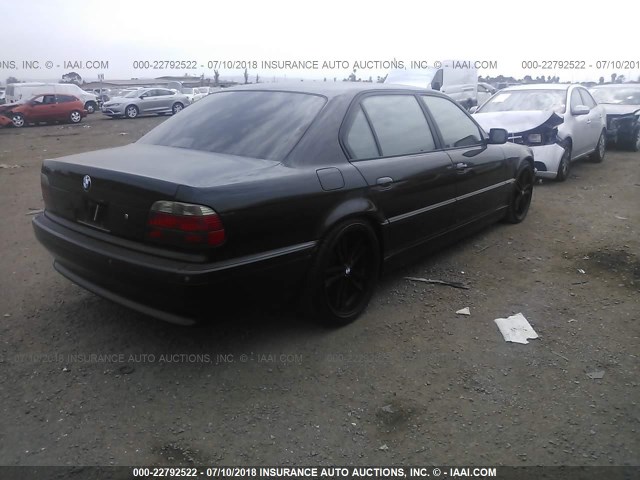 WBAGJ03431DD74607 - 2001 BMW 750 IL BLACK photo 4