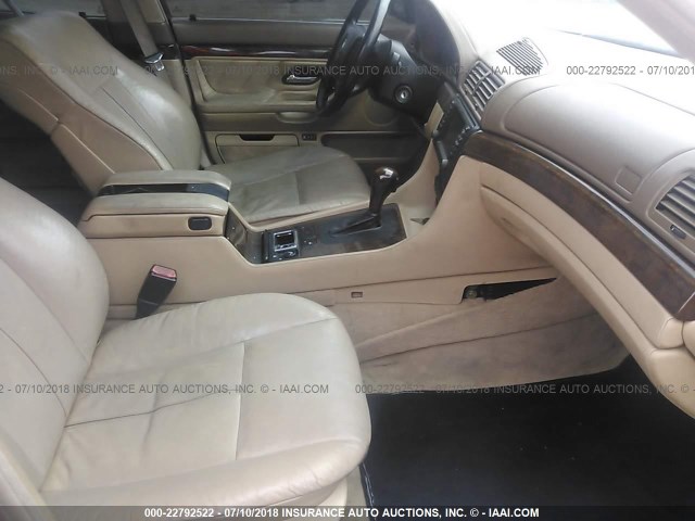 WBAGJ03431DD74607 - 2001 BMW 750 IL BLACK photo 5