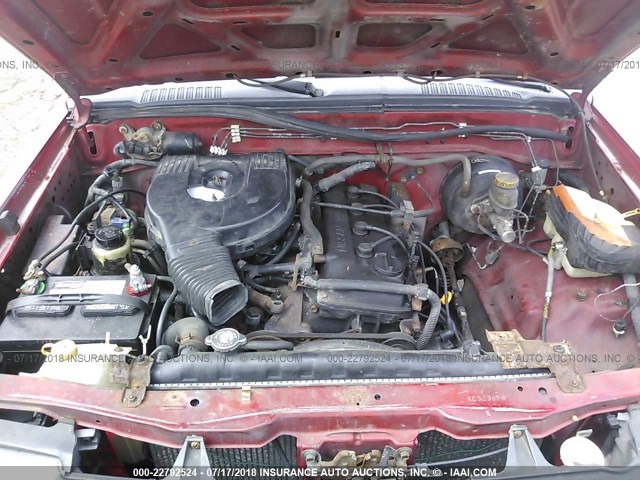 1N6DD21S6XC323878 - 1999 NISSAN FRONTIER XE RED photo 10