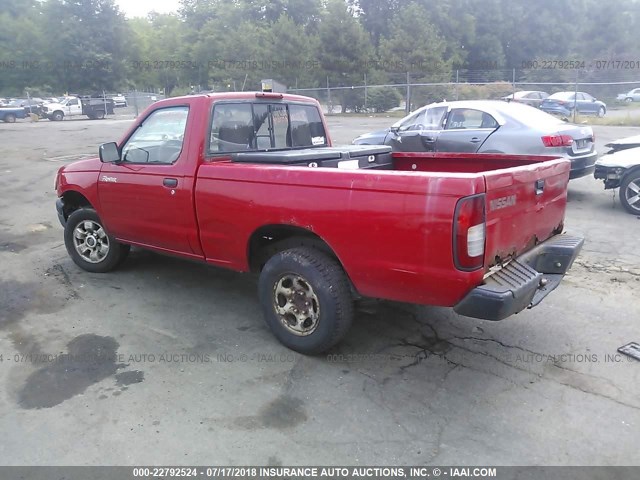 1N6DD21S6XC323878 - 1999 NISSAN FRONTIER XE RED photo 3