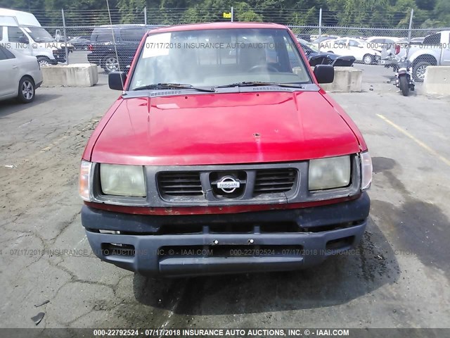 1N6DD21S6XC323878 - 1999 NISSAN FRONTIER XE RED photo 6