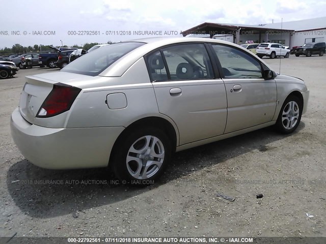 1G8AL52F24Z127483 - 2004 SATURN ION LEVEL 3 GOLD photo 4