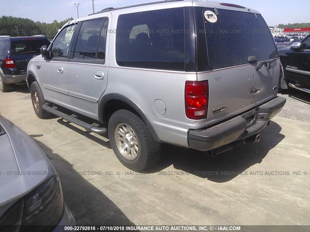 1FMPU16L11LB23277 - 2001 FORD EXPEDITION XLT SILVER photo 3