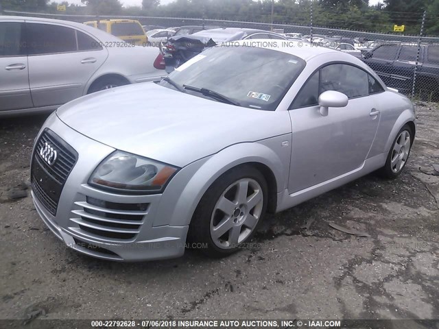 TRUWX28N111038632 - 2001 AUDI TT QUATTRO SILVER photo 2