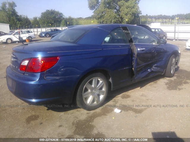 1C3BC6EV1AN170481 - 2010 CHRYSLER SEBRING LIMITED BLUE photo 4