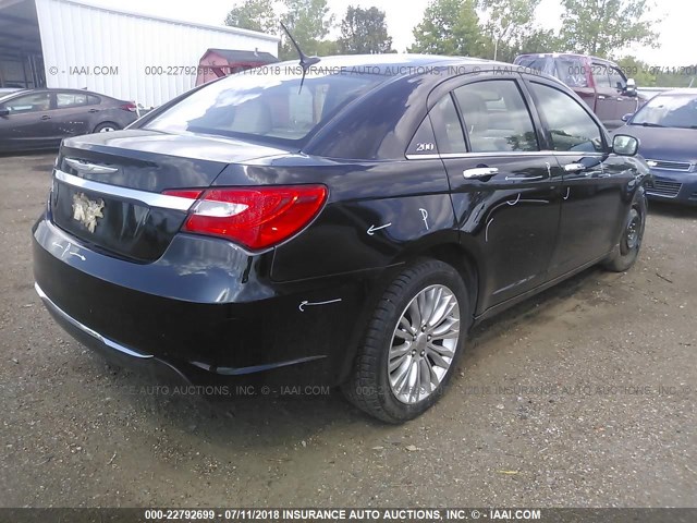 1C3BC2FG2BN548124 - 2011 CHRYSLER 200 LIMITED BLACK photo 4