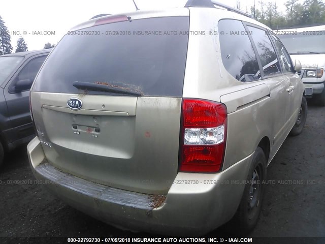 KNDMB133676134283 - 2007 KIA SEDONA EX/LX GOLD photo 4