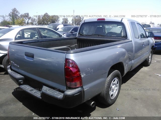 5TFTX4CN1FX057993 - 2015 TOYOTA TACOMA ACCESS CAB SILVER photo 4