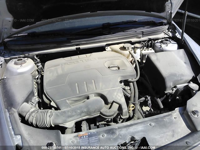 1G1ZE5EB6AF323041 - 2010 CHEVROLET MALIBU LTZ SILVER photo 10